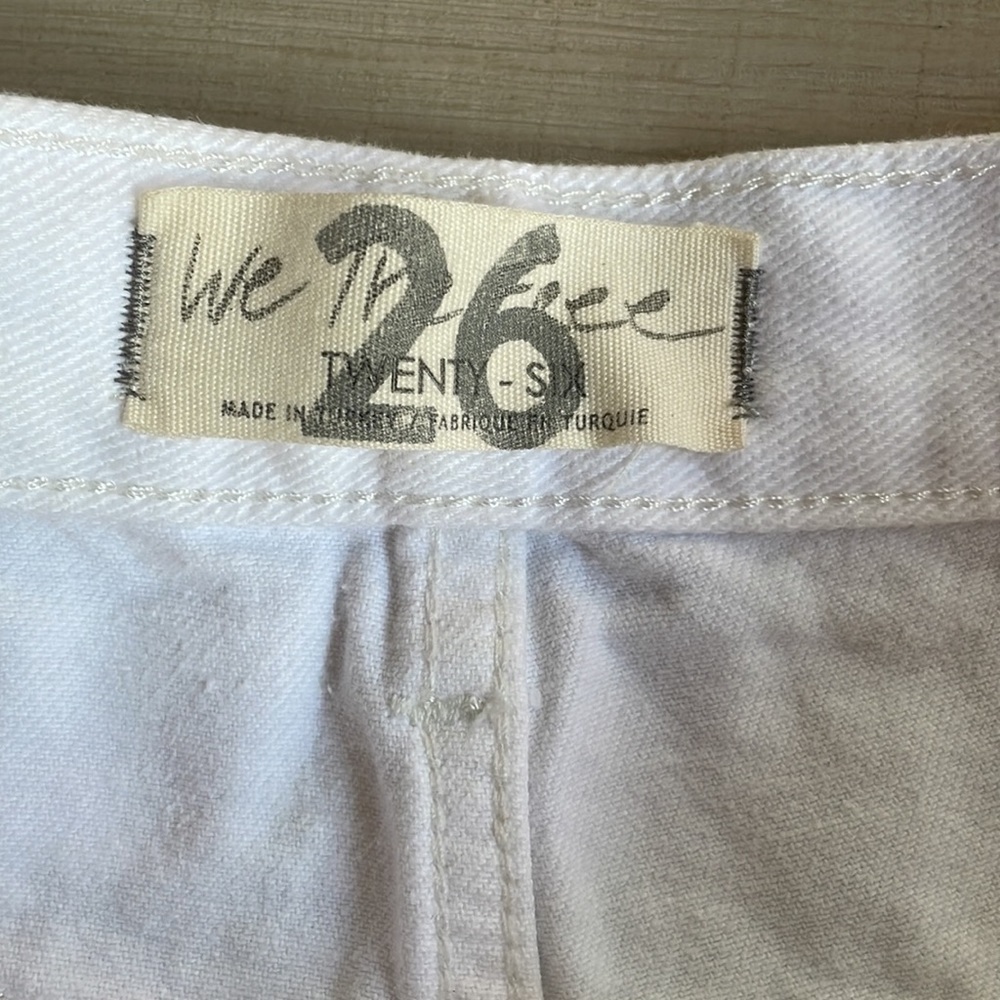 NWT Free People white jean shorts - Picture 5 of 6